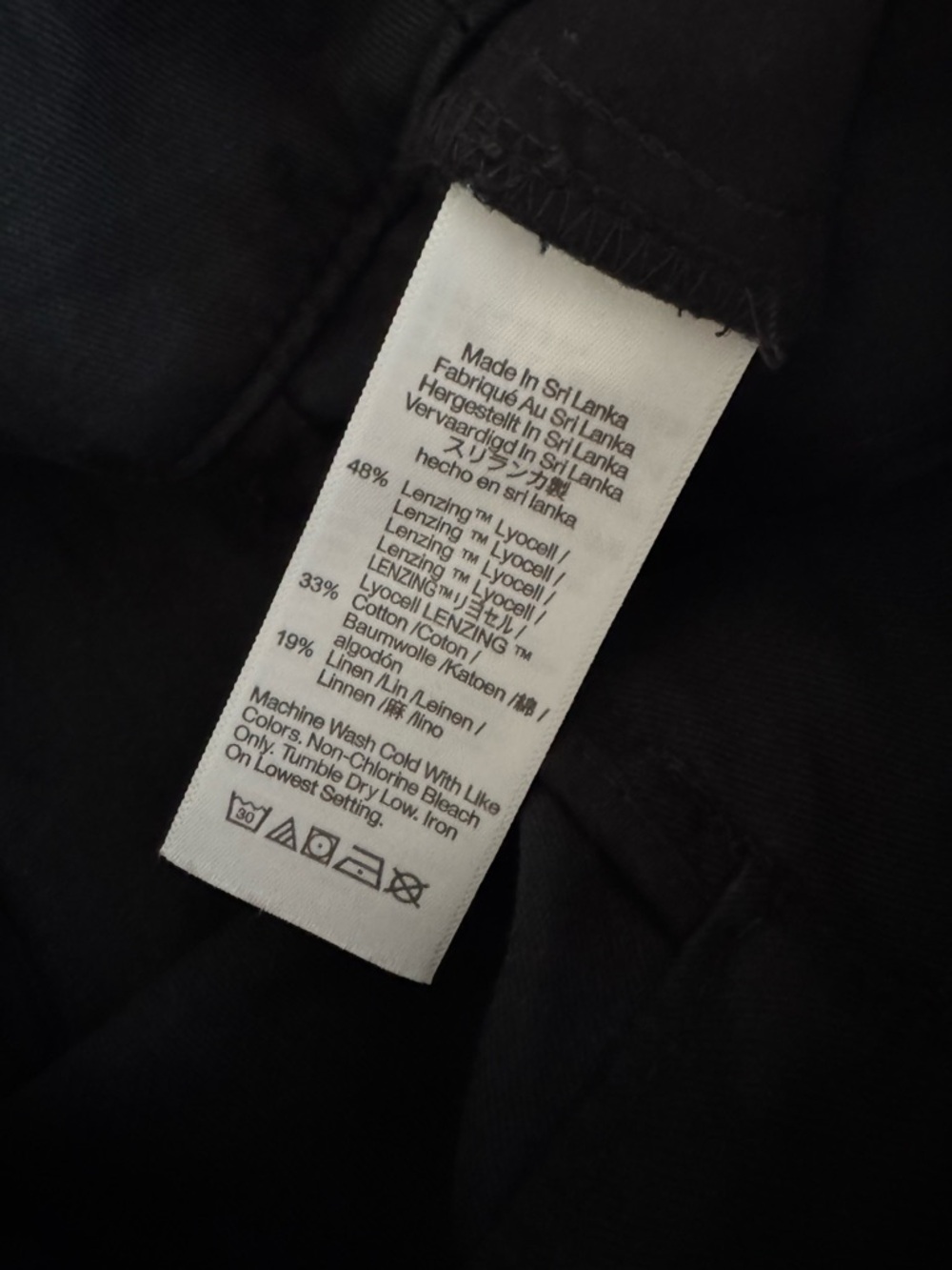 Madewell The Harlow Wide-Leg Pant in Drapey Twill Black 4 - Picture 10 of 11